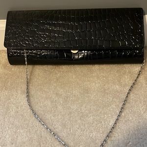 Black clutch evening bag- like new!